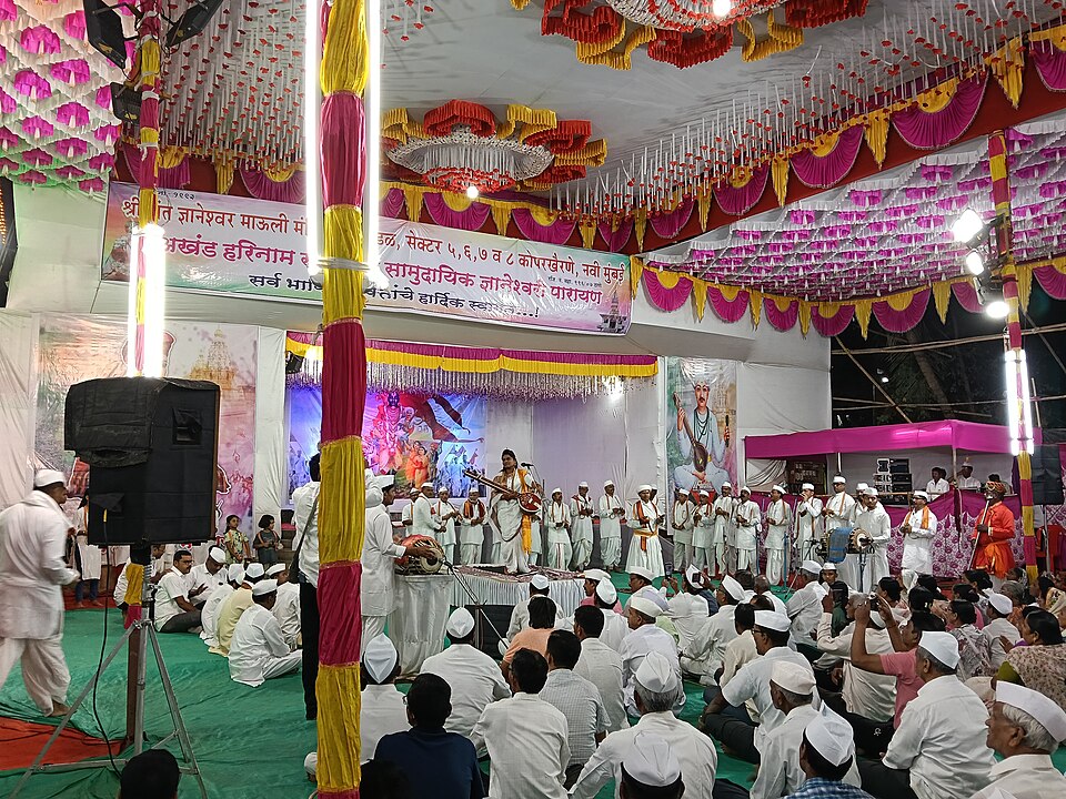 Bhajan sandhya with devotees singing