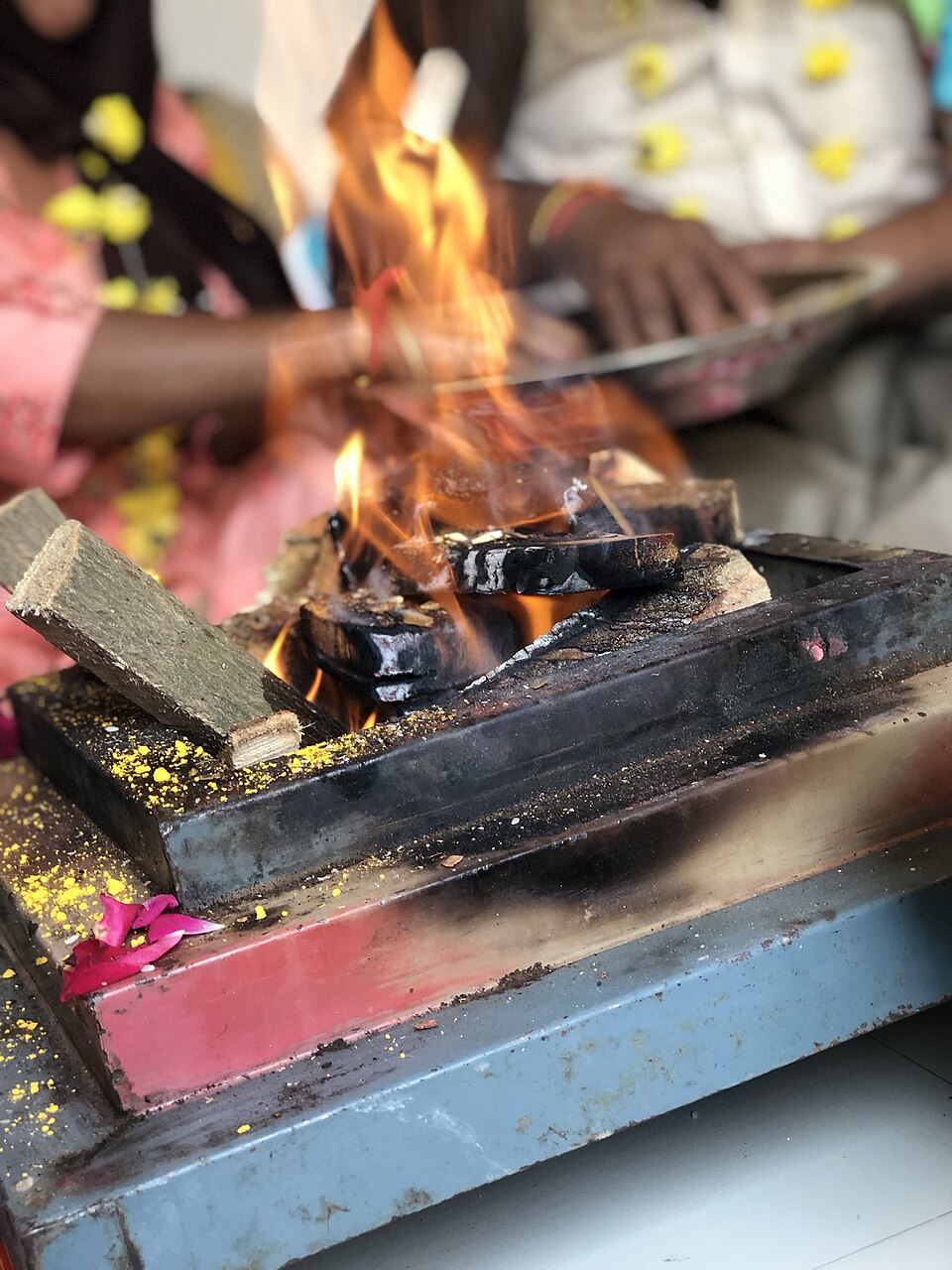 Offerings into the havan kund
